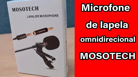 UNBOXING Lapela - MOSOTECH Microphone, 3.5mm Clip On Lapel Mic