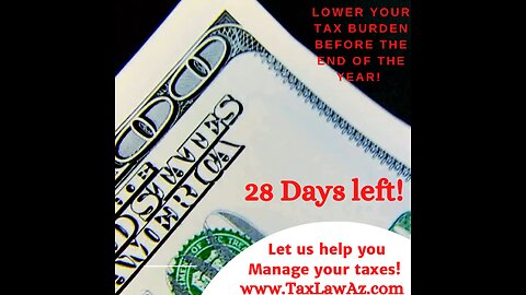 28 days left to Lower Your Tax Burden