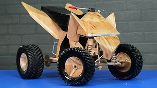 Wood Quad - Tesla Cyberquad ATV Out of Wood