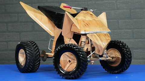 Wood Quad - Tesla Cyberquad ATV Out of Wood