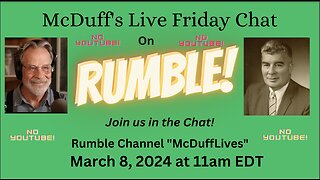 McDuff's Live Friday Chat, March 8, 2024