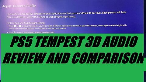 PS5 Tempest 3D Audio Review and Comparison #3Daudio