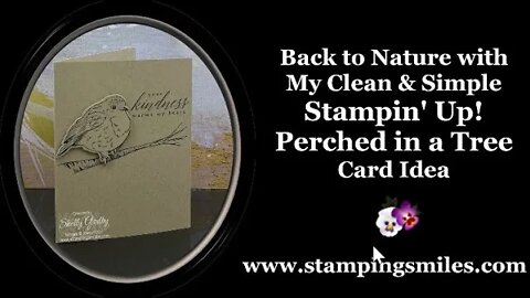 Back to Nature with My Clean and Simple Stampin' Up! Perched in a Tree Card