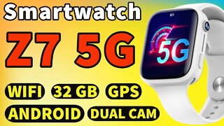 iwo z7 5g netcom smartwatch 32g rom android mulheres inteligente reloj câmera dupla wifi gps