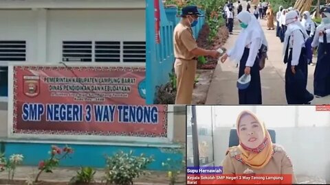 SMP Negeri 3 Way Tenong Lambar Mulai Belajar Tatap Muka dengan Prokes Ketat Pencegahan Covid-19