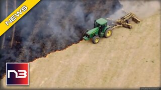 FIRE BREAKS Out Until Hero Farmer Rolls In and Saves The Day