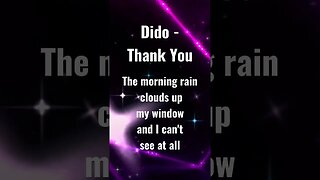 Dido - Thank You (Lyrics) #shorts