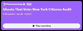 Ghosts that Vote: NY Citizens Audit with Marly Hornik