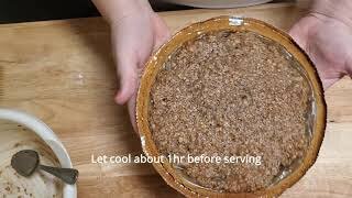 Dollar tree apple pie with graham cracker crust and streusel topping