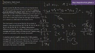 Math Count: Final Exams