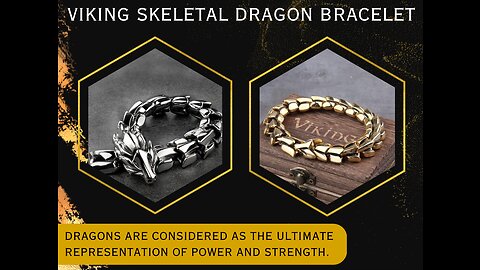 VIKING SKELETAL DRAGON BRACELET