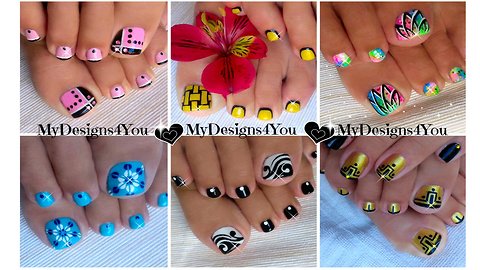Awesome toe nail art compilation