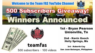 500 Subscribers YouTube Gift Card Winners Announced