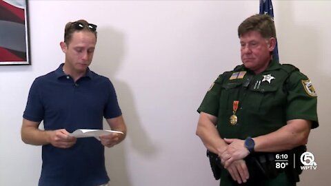 Palm Beach County deputy honored for saving suicidal man's life