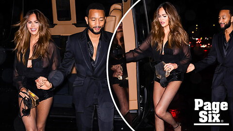 Chrissy Teigen goes pantsless, suffers wardrobe malfunction during date night with John Legend