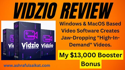 Vidzio Review with $13,000 Bonus (Vidzio App by Uddhab Pramanik)