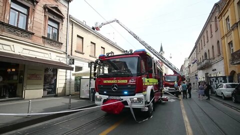 Izbio je požar u zgradi u Frankopanskoj ulici