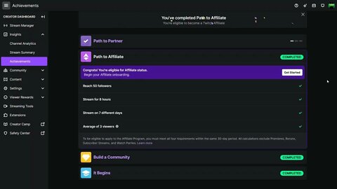 Reaching Affiliate Status on Twitch and Founding Followers (Patreon)