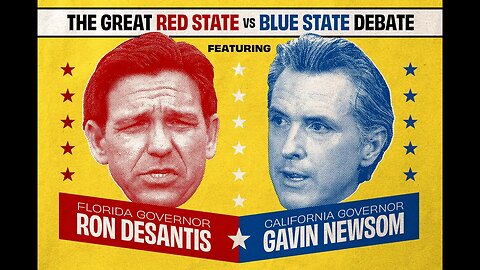 Political Showdown: DeSantis vs. Newsom | The Great Red vs. Blue State Debate🎙️ #RecapShorts