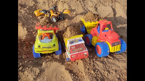 John Deere Tractor Stuck in the mud and pulling out Mahindra Tractor, Double E, Excavator