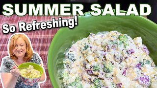 Broccoli & Cauliflower Summer Salad with Creamy Dressing