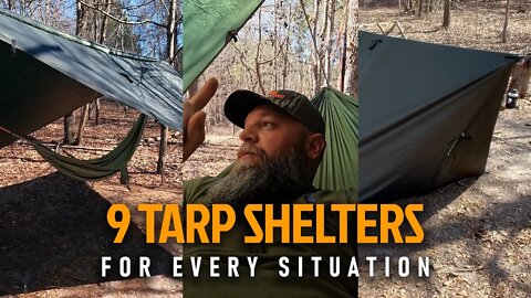 9 Shelters using the DD Hammocks 3x3 Tarp