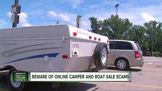 Beware of online camper and boat sale scams