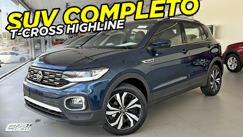 NOVO VOLKSWAGEN T-CROSS HIGHLINE 2023 + CARO E MELHOR QUE RENEGADE, TRACKER E CRETA?