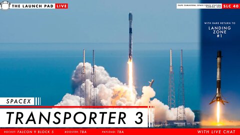 LIVE! Transporter 3 Launch with Return to LZ-1