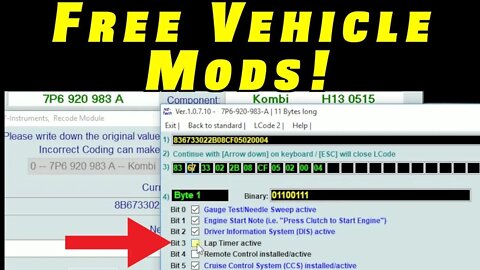 Touareg Coding Changes for Radio, Seat Belt Warning, and Windows ~ VCDS Tutorial