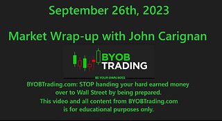 September 26th 2023 BYOB Market Wrap Up. For educational purposes only.