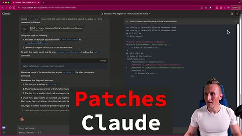 Twitch VOD - Using Claude to Generate Patches to Modify Code