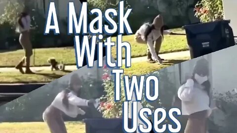 Lady Picks Up After Her Dog Uses Mask Then Wears Mask... Good Little Sheeple