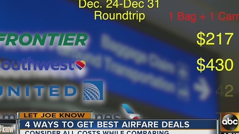 Let Joe Know: Hereâs how to get the best deals for your holiday flight