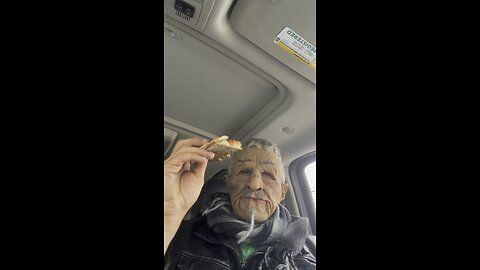 Old man eating pizza #Eating end times food