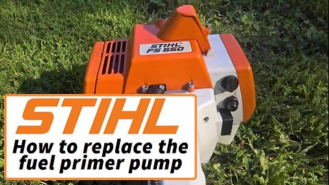Stihl FS 550 How to replace the fuel primer pump brushcutter FS550 tutorial