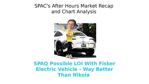SPAQ 🦾 Spartan Acquisition LOI🤑 Fisker Electric Vehicle? SPAC Stock Market Chart Analysis LCA Nikola