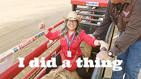 I did a thing 🐃 at Jackson Hole Rodeo, Wyoming