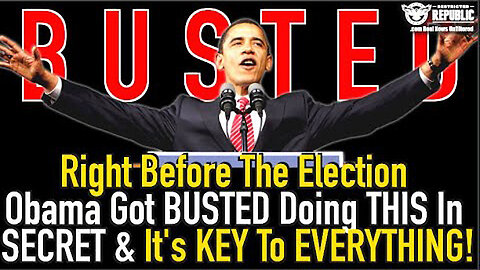Coincidence? Right Before The Election Obama Got BUSTED Doing 'THIS' In SECRET… & It Says It All!
