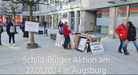 Schild-Bürger Aktion in Augsburg 27-01-2024