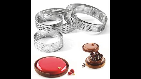 SALE! Perforated Round Tart Ring Stainless Steel Fruit Pie Tartlet Mold