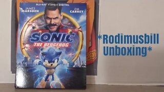 Sega SONIC THE HEDGEHOG (Jim Carrey & James Marsden) Blu Ray+DVD+Digital Code *Rodimusbill Unboxing*