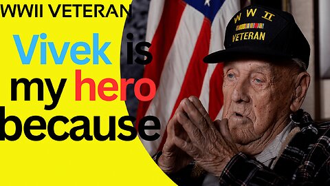 WWII Veteran gets emotional ramaswamy his hero