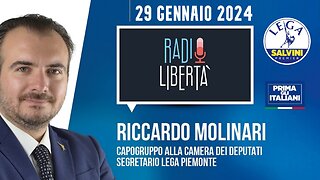 🔴 QUI PARLAMENTO - On. Riccardo Molinari, Capogruppo Camera Lega, a Radio Libertà (29/01/2024).