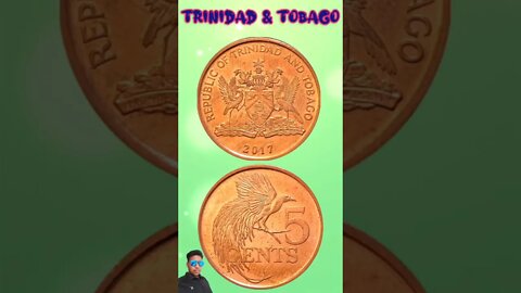 Trinidad & Tobago 5 Cents 2017.#shorts #education #coinnotesz