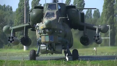 Combat work "Night hunters" Mi-28 and "Terminators" Mi-8