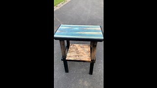 Custom epoxy resin table