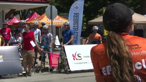 Cyclist from all over the word competing in Tour of America in West Allis