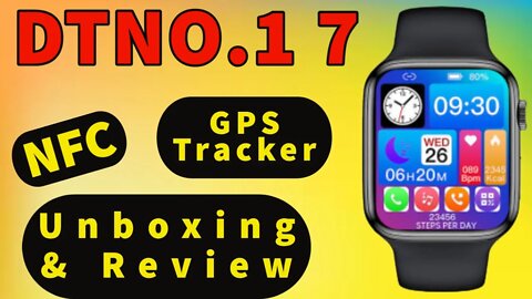 Smartwach DTNO 1 7 Unboxing Review NFC assistente de voz GPS Tracker pk dt7 max