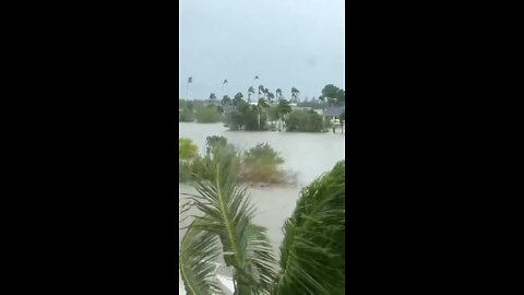 Boats driving on floodwater in Everglades City, FL | Video Credit: Kendell Wooten